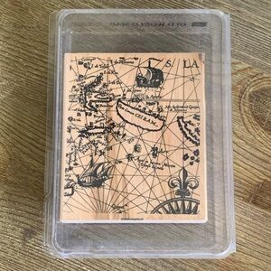 Stampin’ Up! Rubber Stamp Set Old World Map Set of 1